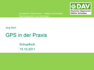 Präsentation GPS in der Praxis