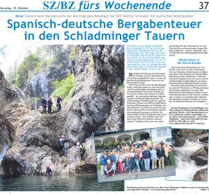 Zeitungsartikel Schladminger Tauern